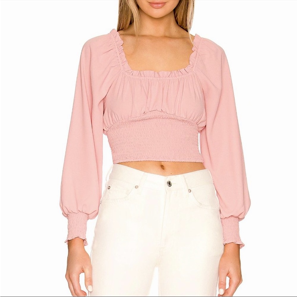 NWT 1. State Revolve Smocked Crop Top